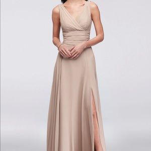 David’s Bridal Bridesmaids Dress biscotti